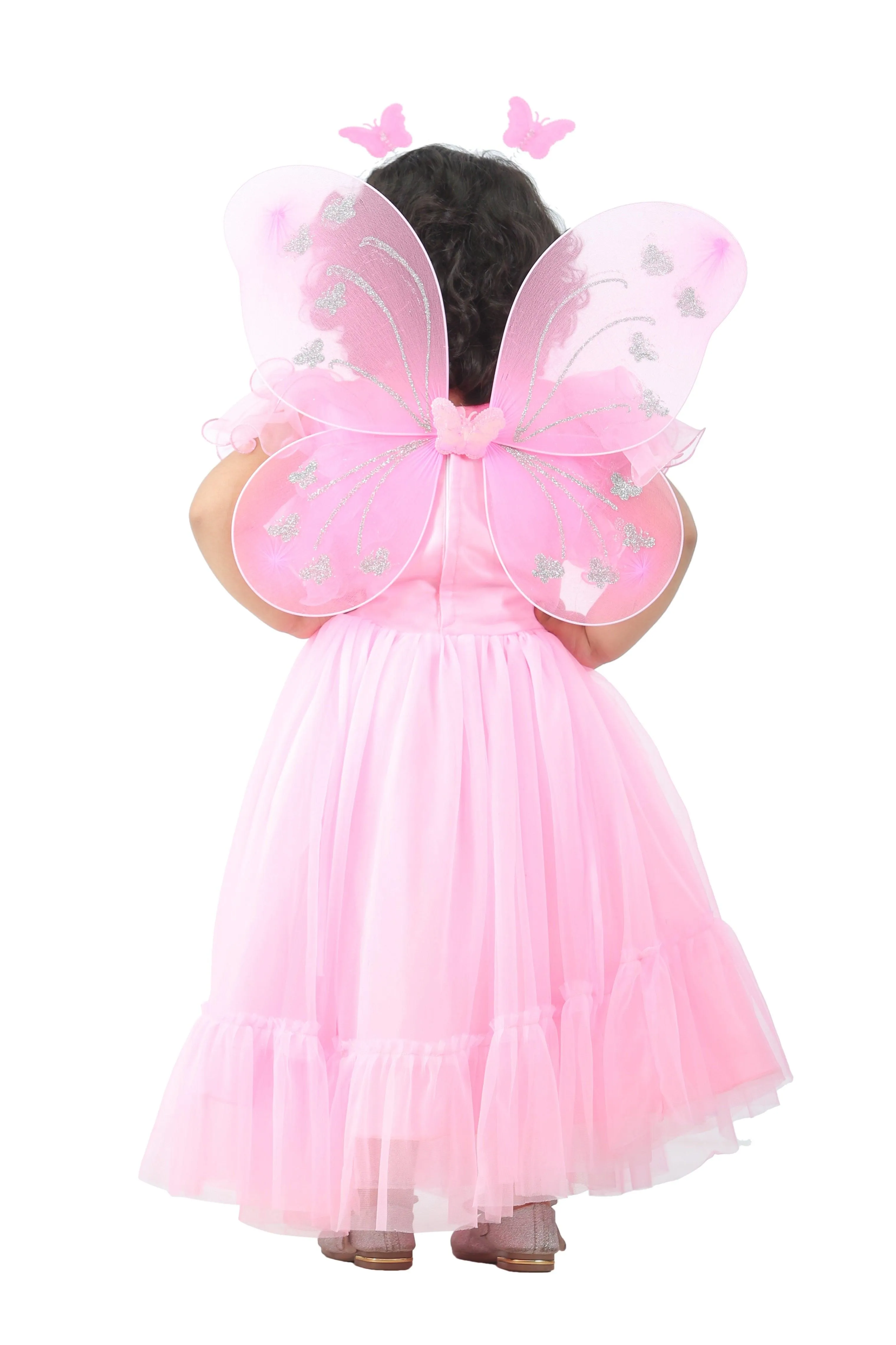 Ahhaaaa Kids Cotton A-Line Maxi Dress/Angel Pari Dress/Christmas Gown