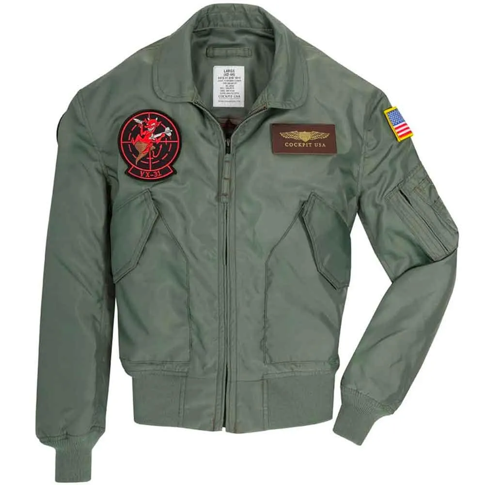 Top Gun Nylon Flight Jacket for Men by Cockpit USA - Movie Heroes Collection