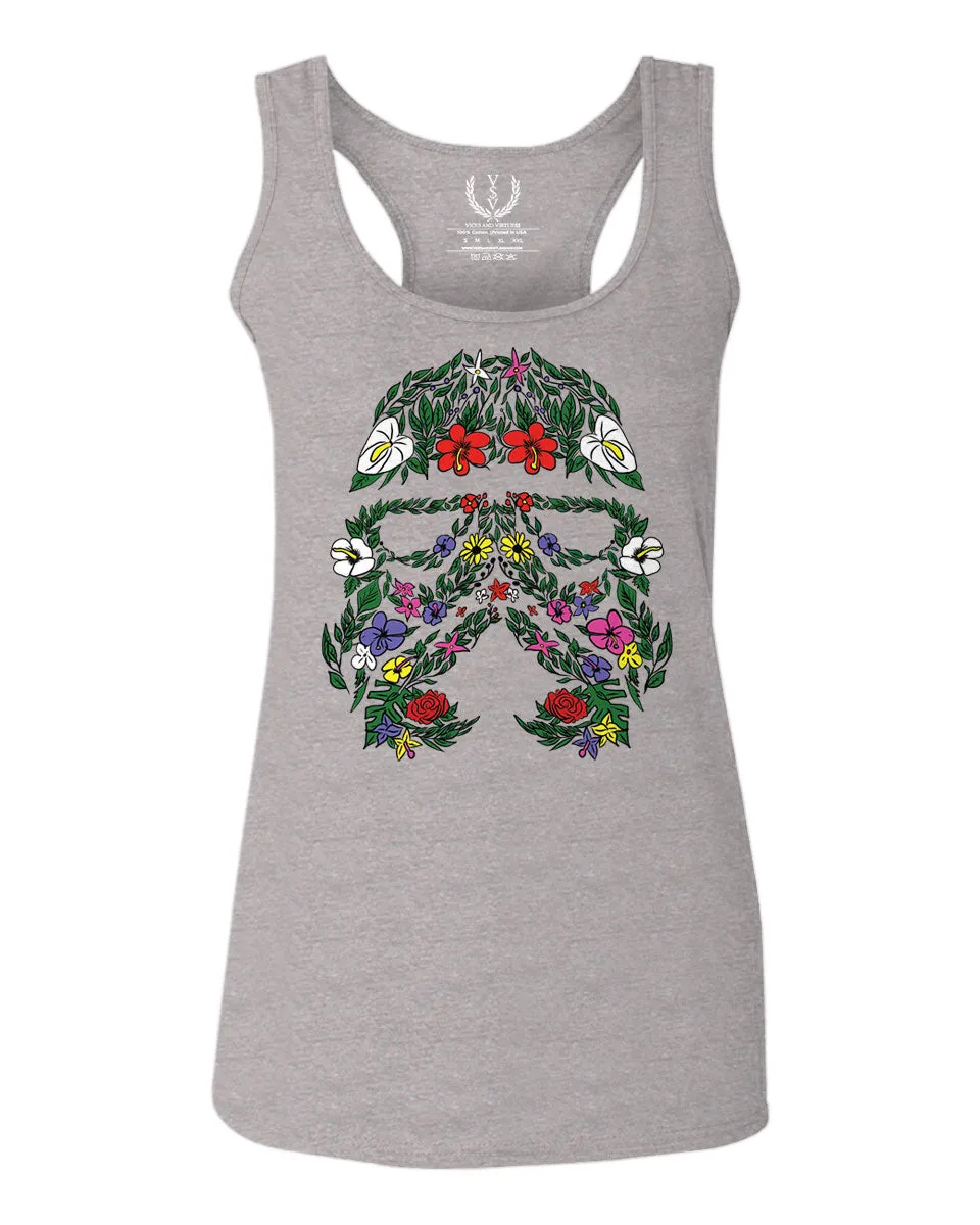 Cool Graphic Floral Tropical Flowers Stormtrooper Street wear  women's Tank Top sleeveless Racerback