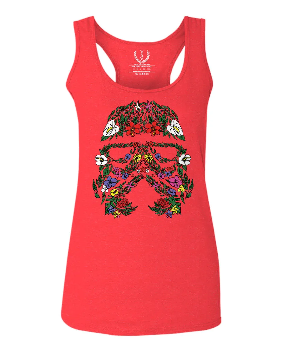 Cool Graphic Floral Tropical Flowers Stormtrooper Street wear  women's Tank Top sleeveless Racerback