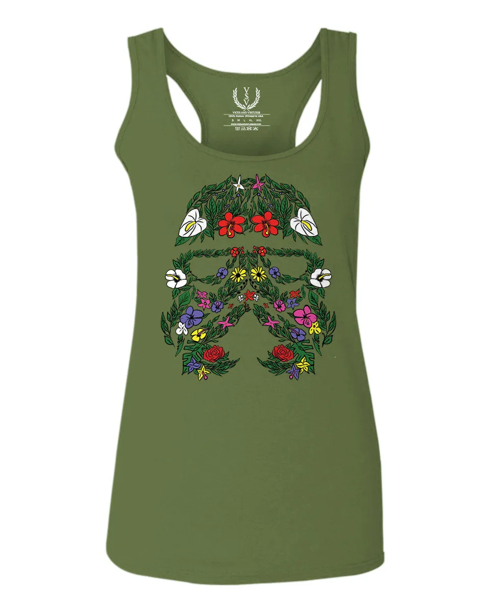 Cool Graphic Floral Tropical Flowers Stormtrooper Street wear  women's Tank Top sleeveless Racerback