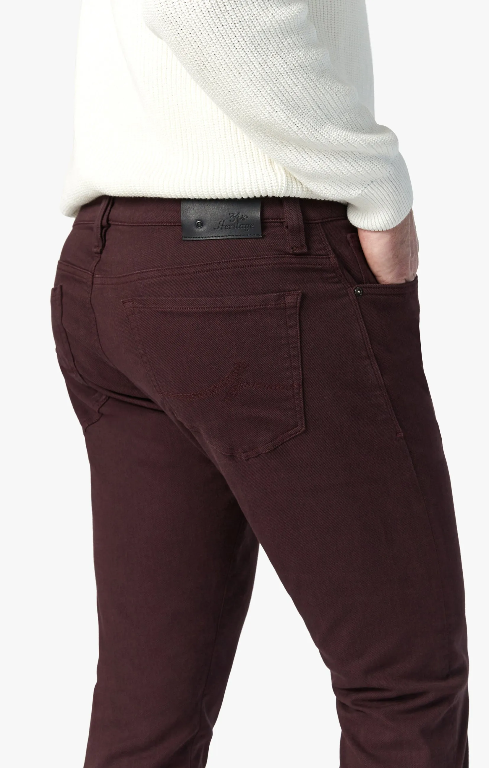 Cool Slim Leg Pants in Merlot Diagonal