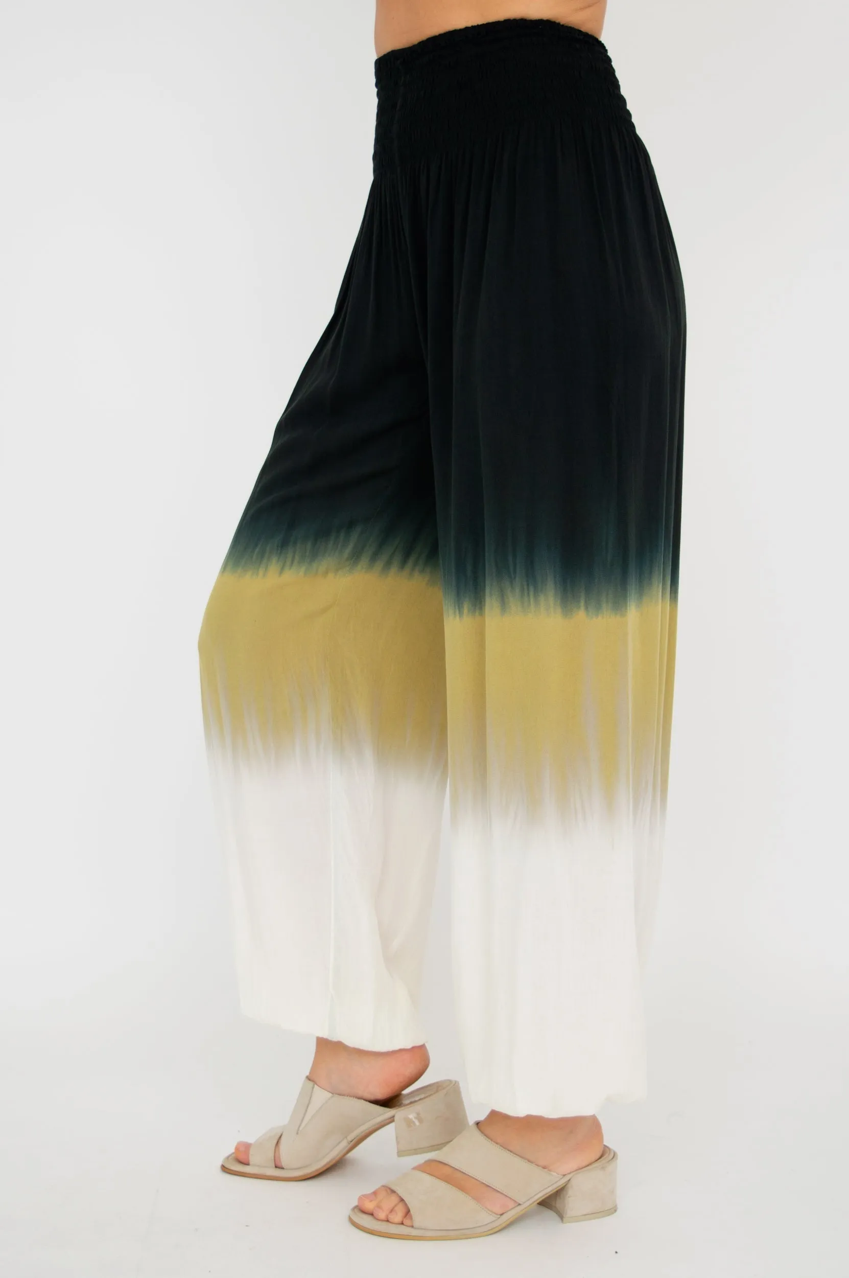 Embra Pants, Black Dip-Dye