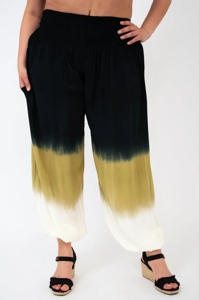 Embra Pants, Black Dip-Dye