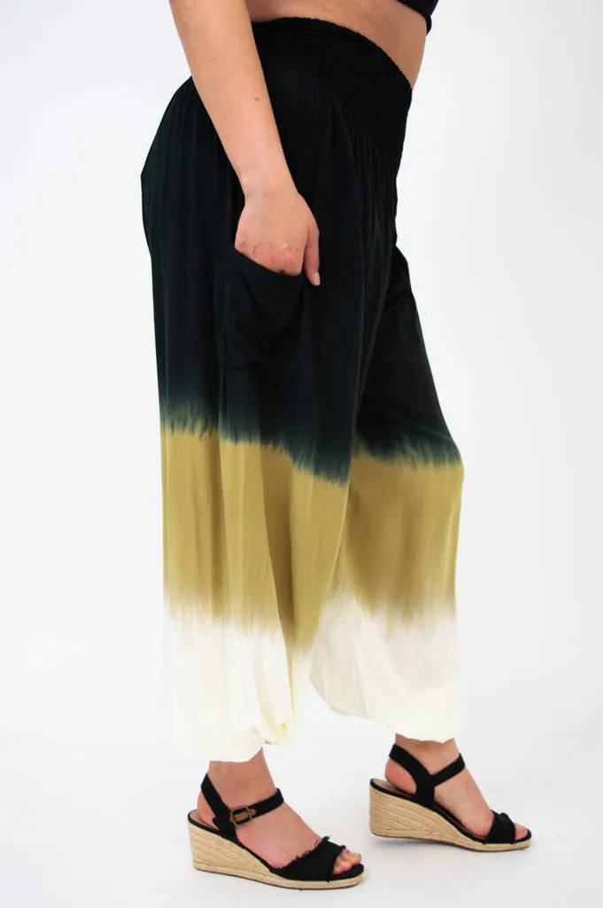 Embra Pants, Black Dip-Dye