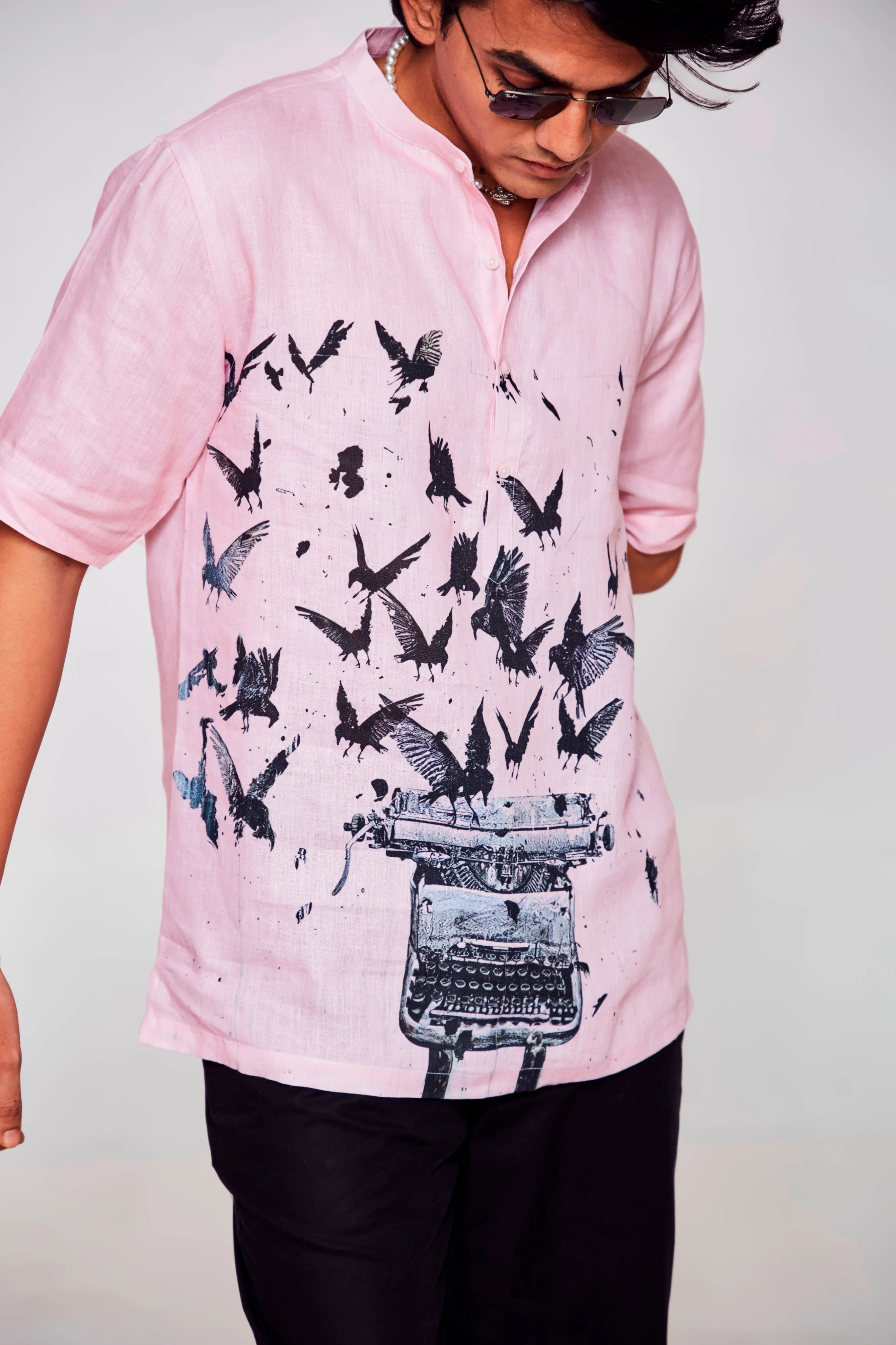 Fingers on Fire : Embrace the Art of Lightning Fast Typing - Pure Linen Short Sleeve Kurta