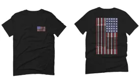Fitness Bars America American Flags Gym Tough Workout For men T Shirt
