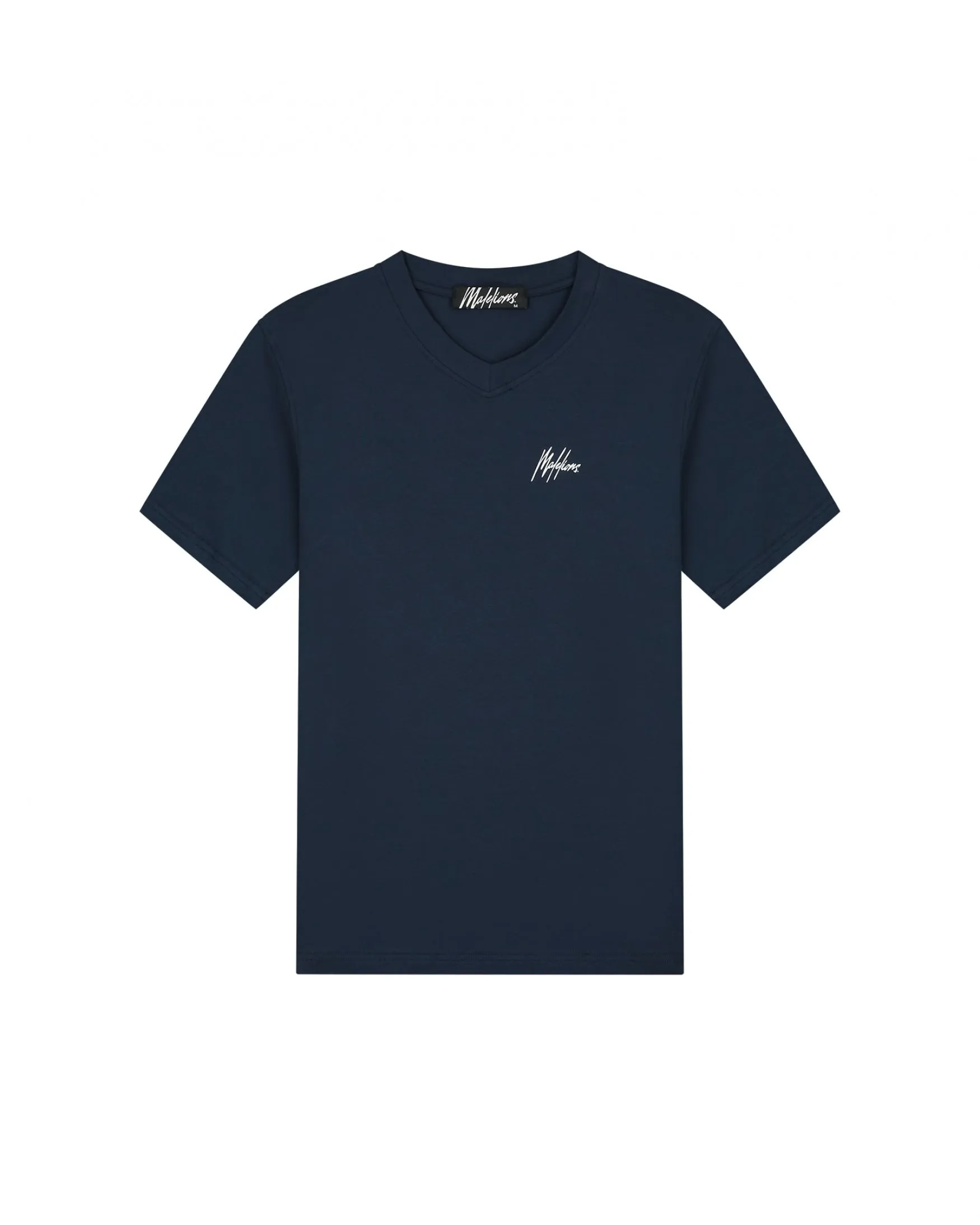 Malelions Men Signature V-Neck T-Shirt 3-Pack | Black/White/Navy