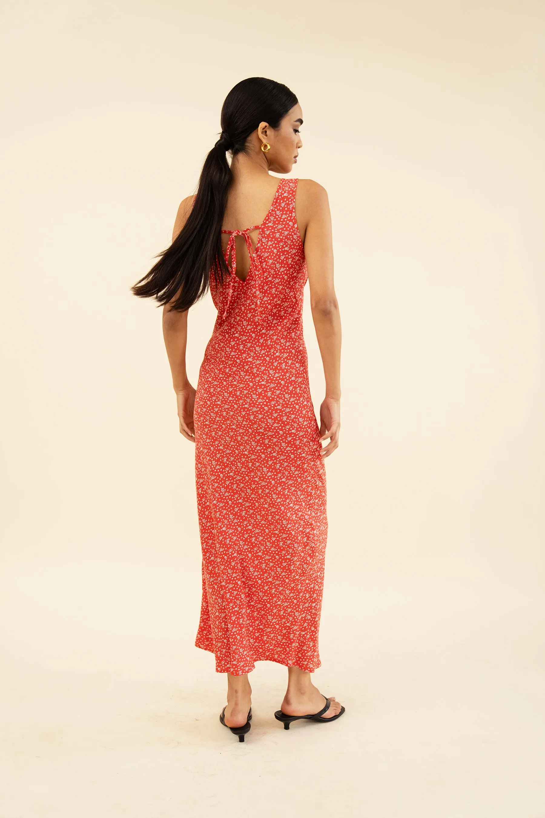 MATHILDA DRESS - ROUGE FLEUR