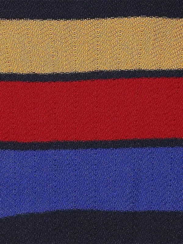 Men Blue Regular Fit Stripe Acrylic Full Sleeve Round Collar Sweaters