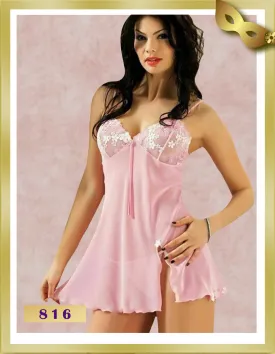 Mesh and Lace Lingerie Babydoll 816