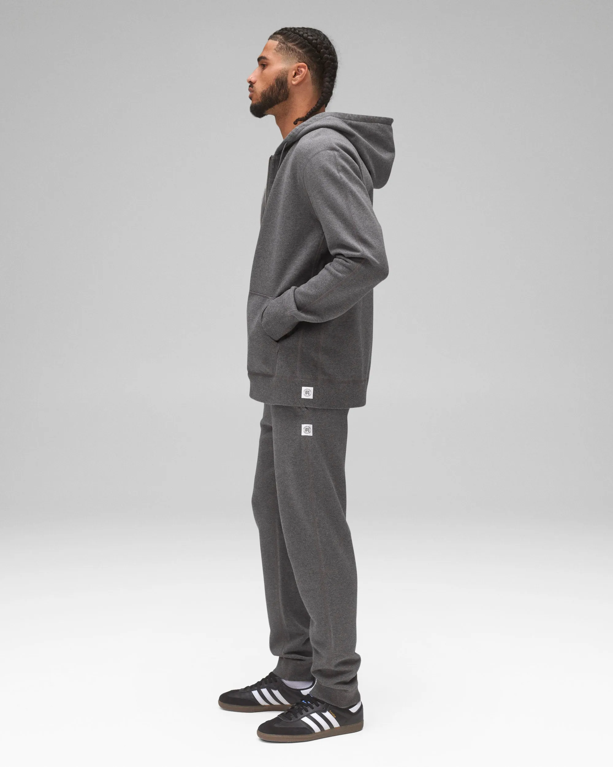 Midweight Terry Slim Zip Hoodie