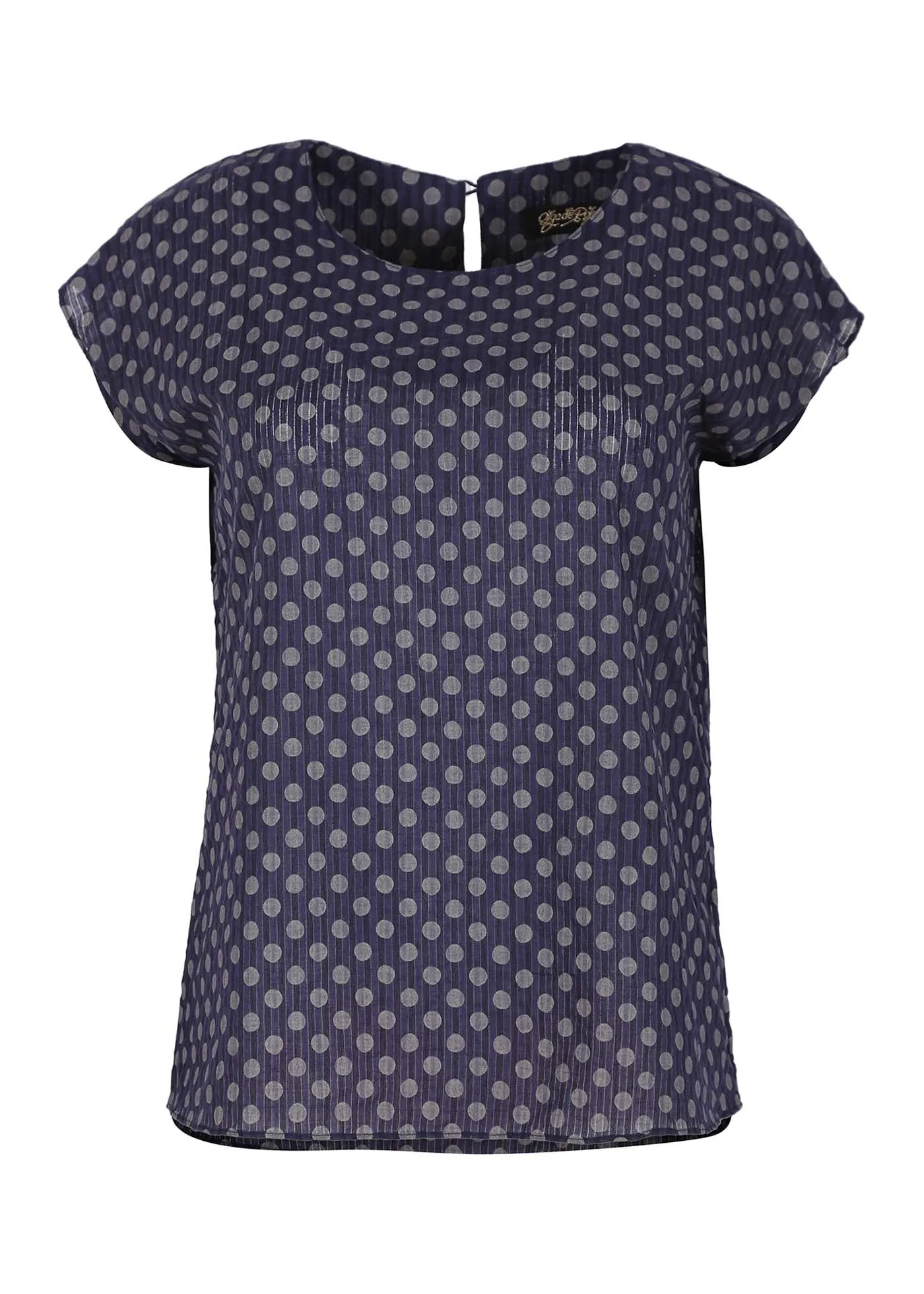 Polka Dot Tee Navy