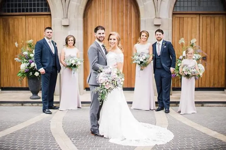Sienna Silver Grey Pearl Neck Plain & Elegant Bridesmaids Dress