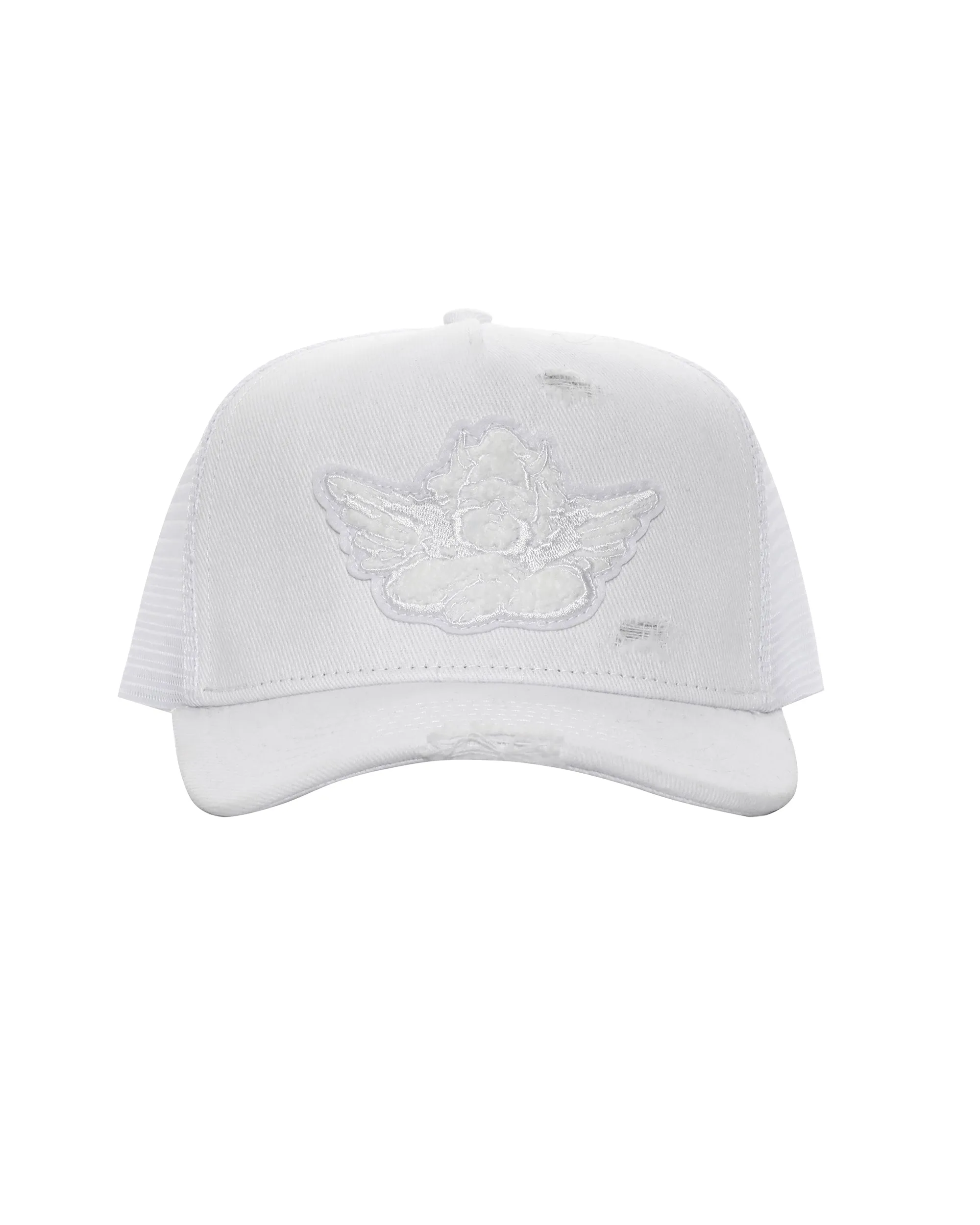 White Denim Trucker Hat