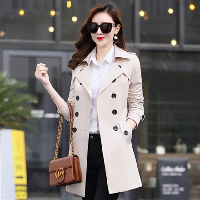 Winter/Spring Coat 6XL   New Spring Autumn Women's Korean Windbreaker Female Large Size