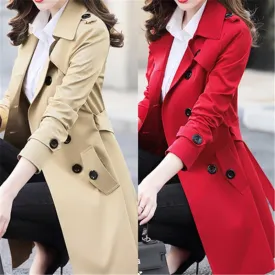 Winter/Spring Coat 6XL   New Spring Autumn Women's Korean Windbreaker Female Large Size