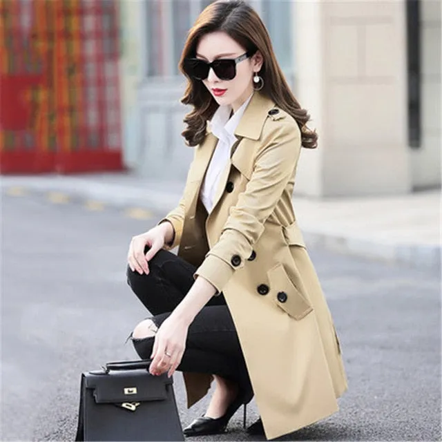 Winter/Spring Coat 6XL   New Spring Autumn Women's Korean Windbreaker Female Large Size