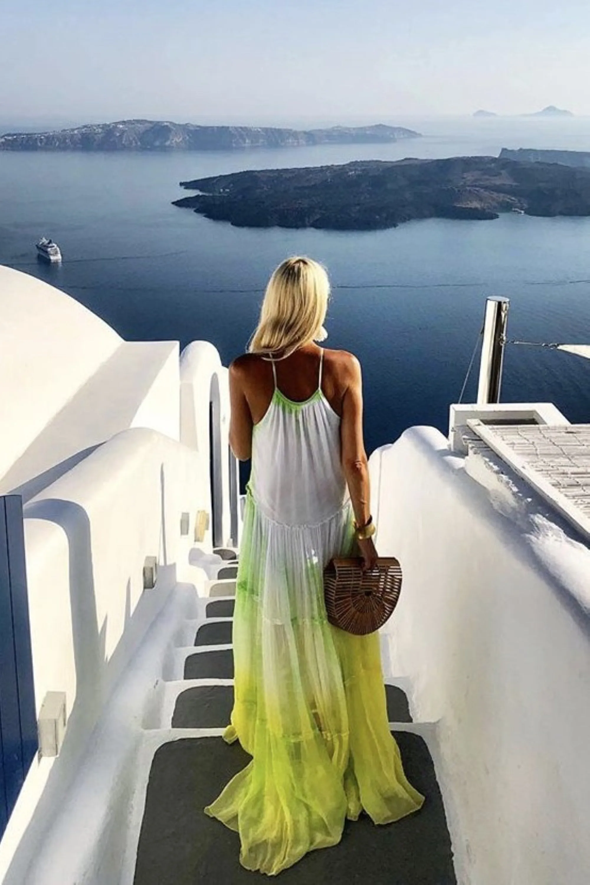 Yellow Santorini Plus Size Silk Maxi Dress